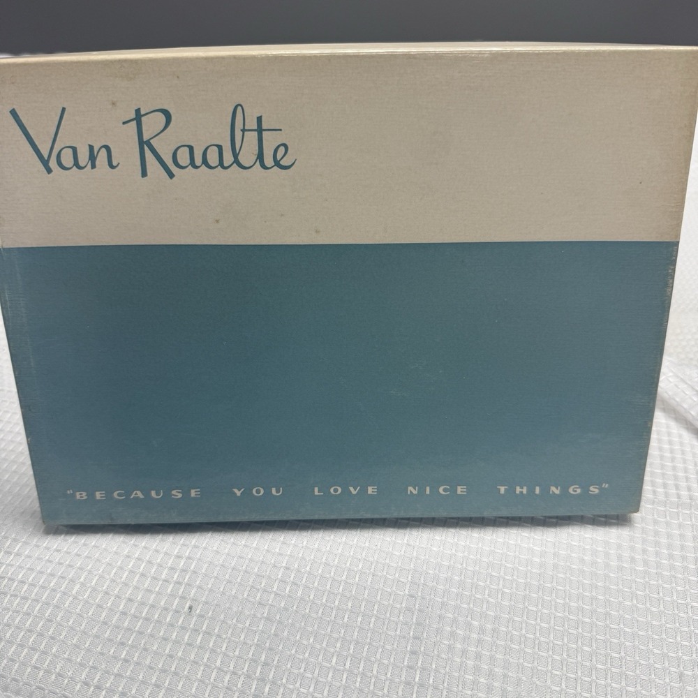 Vtg 50s VAN RAALTE Mirage Drama 9.5L .30-51 Nylon Hose Stockings Seam‎ New Box